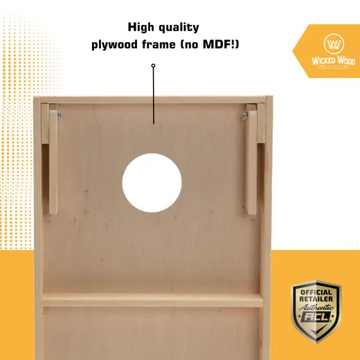 BATTLE ZONE - Cornhole Set - 2 Boards - Goedgekeurd door de American Cornhole League (ACL REC) Cornhole sets Wicked Wood Games